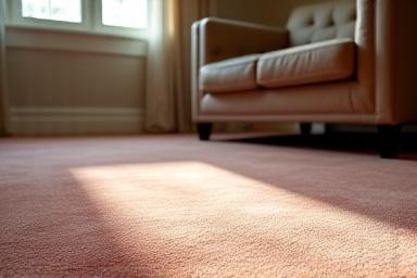 清潔になった高級絨毯とソファ